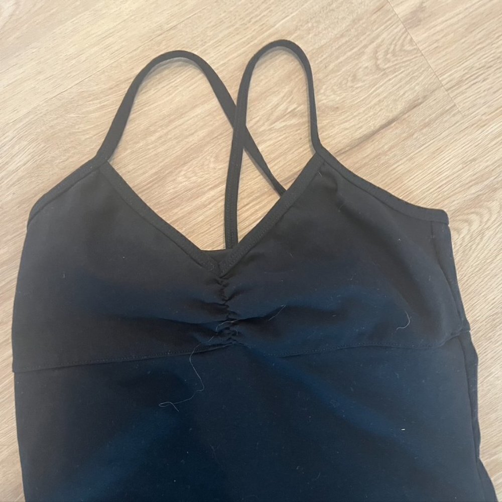 Prana mini dress black stretchy tank top built in bra XS - Picture 5 of 9